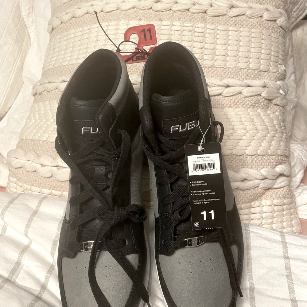 FUBU Men's Black and Gray high top Sneakers NWT size 11 very nice